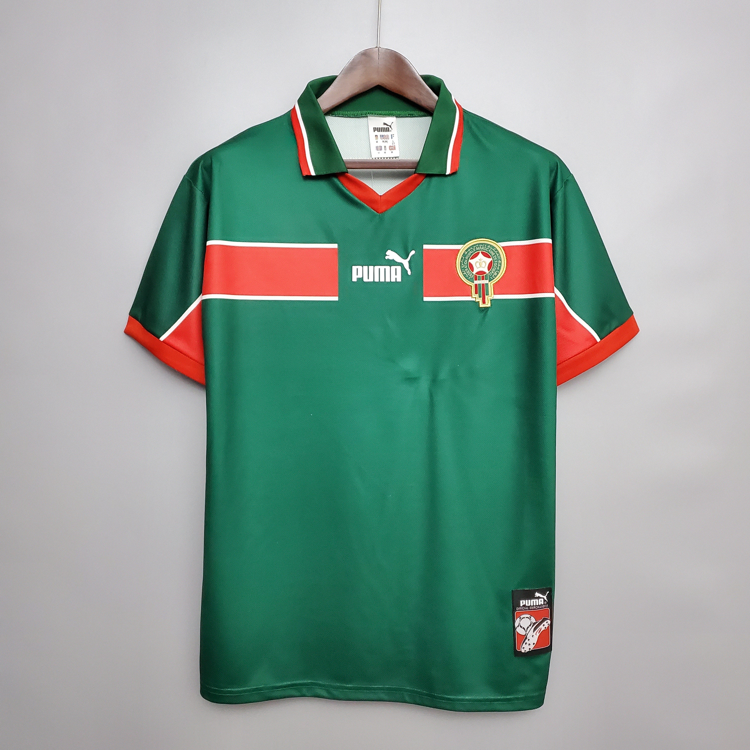 Camiseta retro de Marruecos para local, 1998