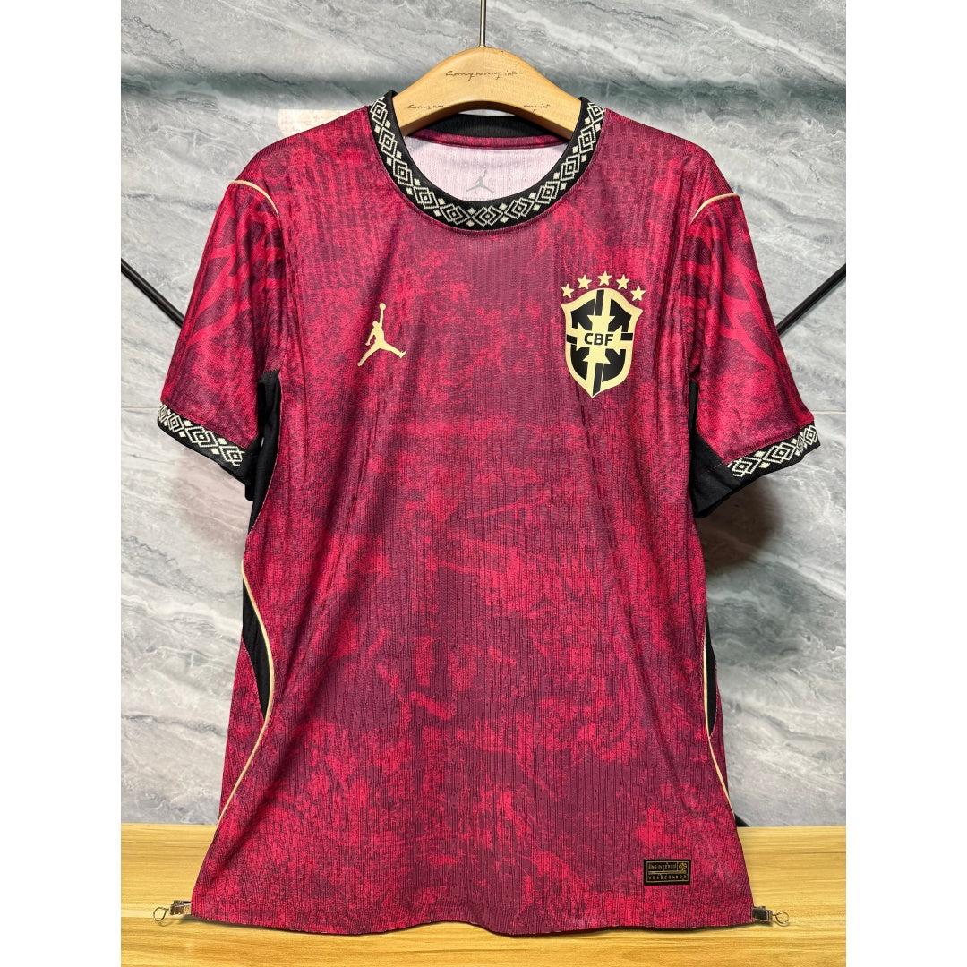 Camiseta de jugador de Brasil talla 25/26, edición especial roja A.