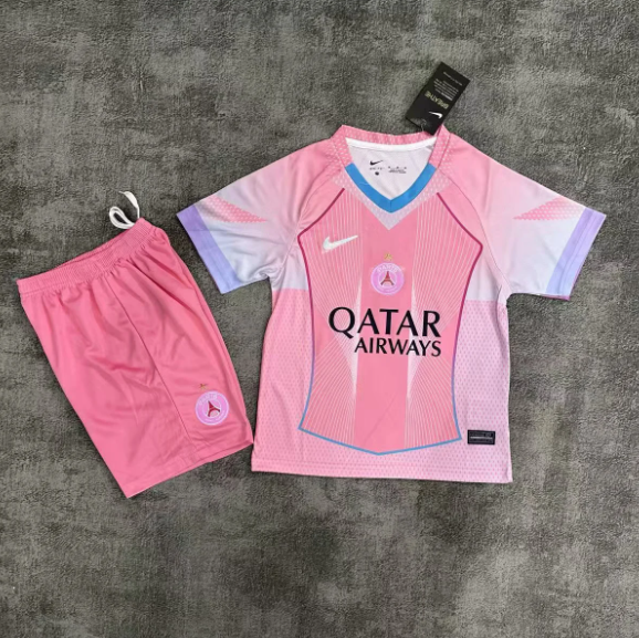 Conjunto infantil del PSG 25/26 rosa