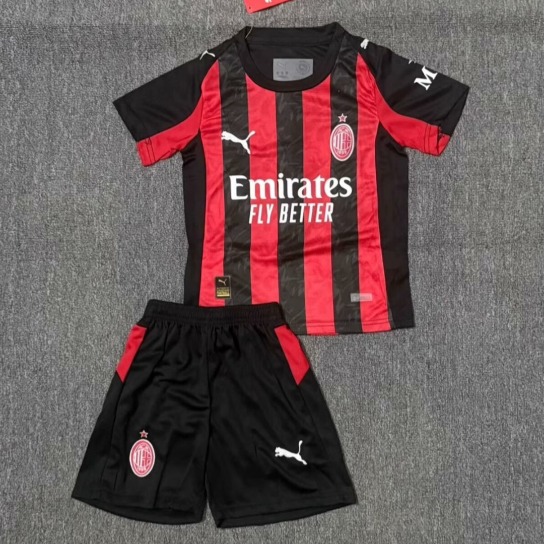 Equipación local del AC Milan 25/26 para niños
