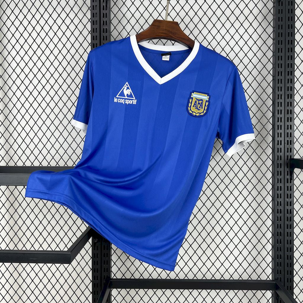 Camiseta retro de visitante de Argentina 1986