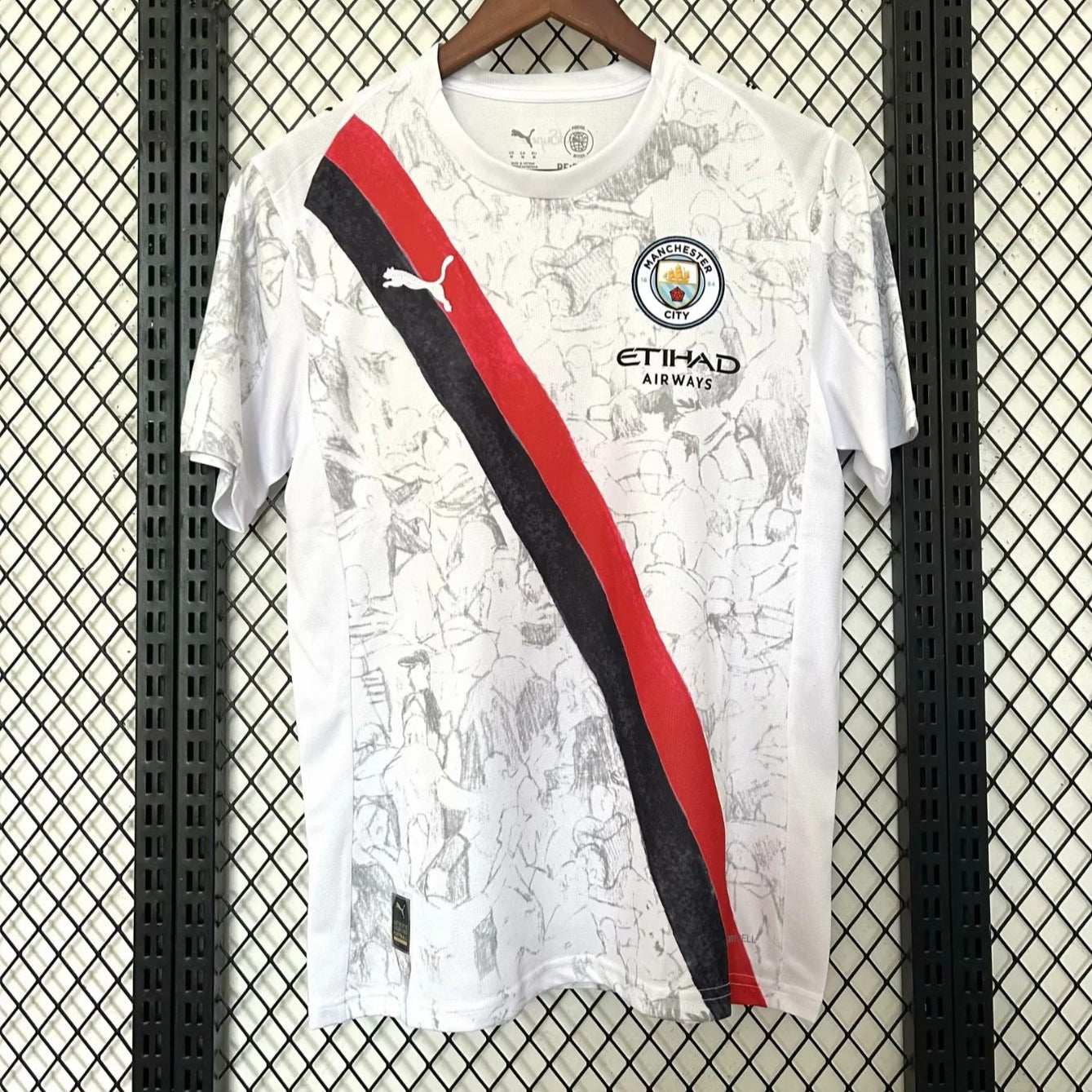 Camiseta de visitante del Manchester City 25/26 blanca