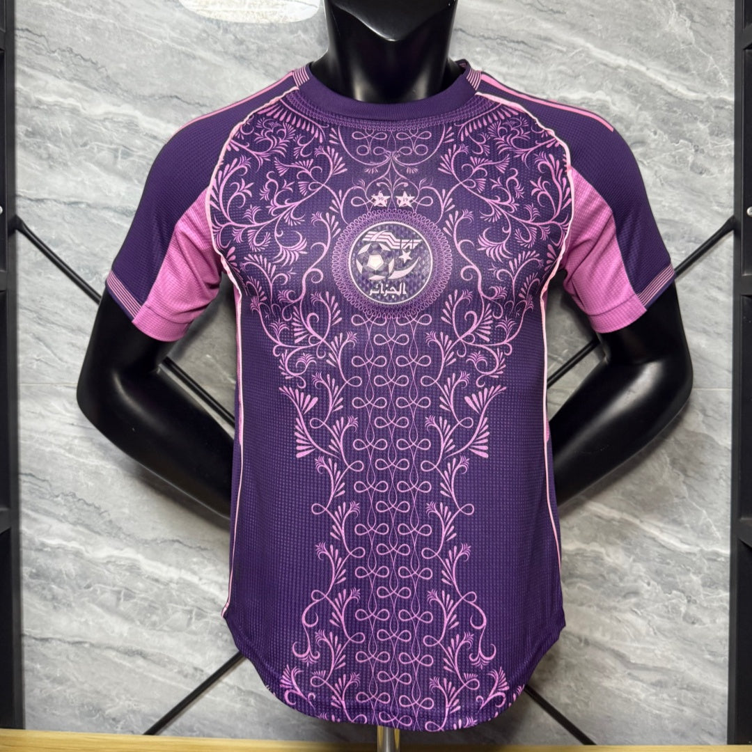 Camiseta de jugador de Argelia, temporada 25/26, edición especial morada.