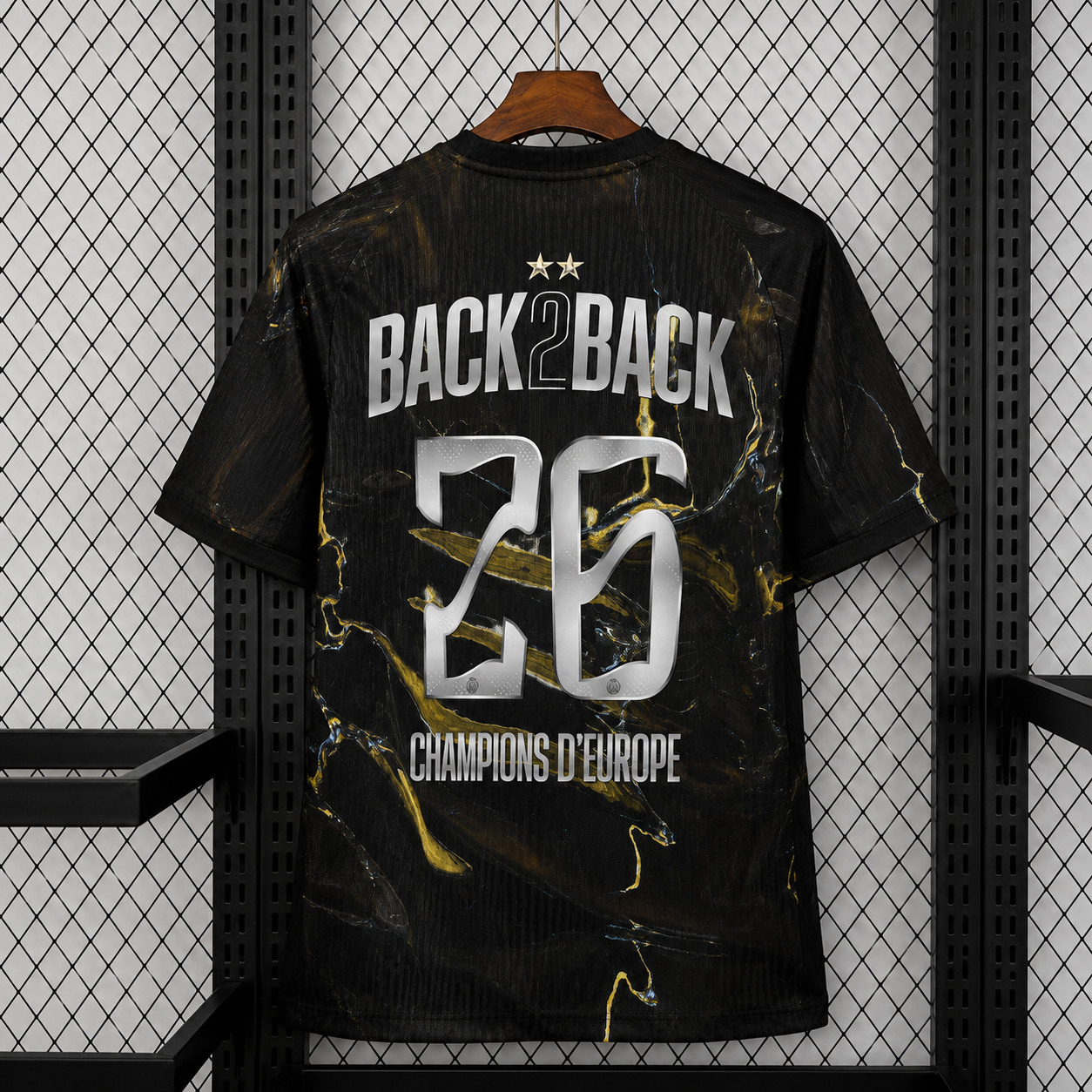 CAMISETA DEL PSG NIGHT STADIUM BACK2BACK NÚMERO 26 CON LAS 2 ESTRELLAS