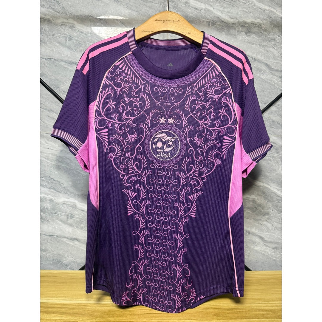 Camiseta de jugador de Argelia, temporada 25/26, edición especial morada.