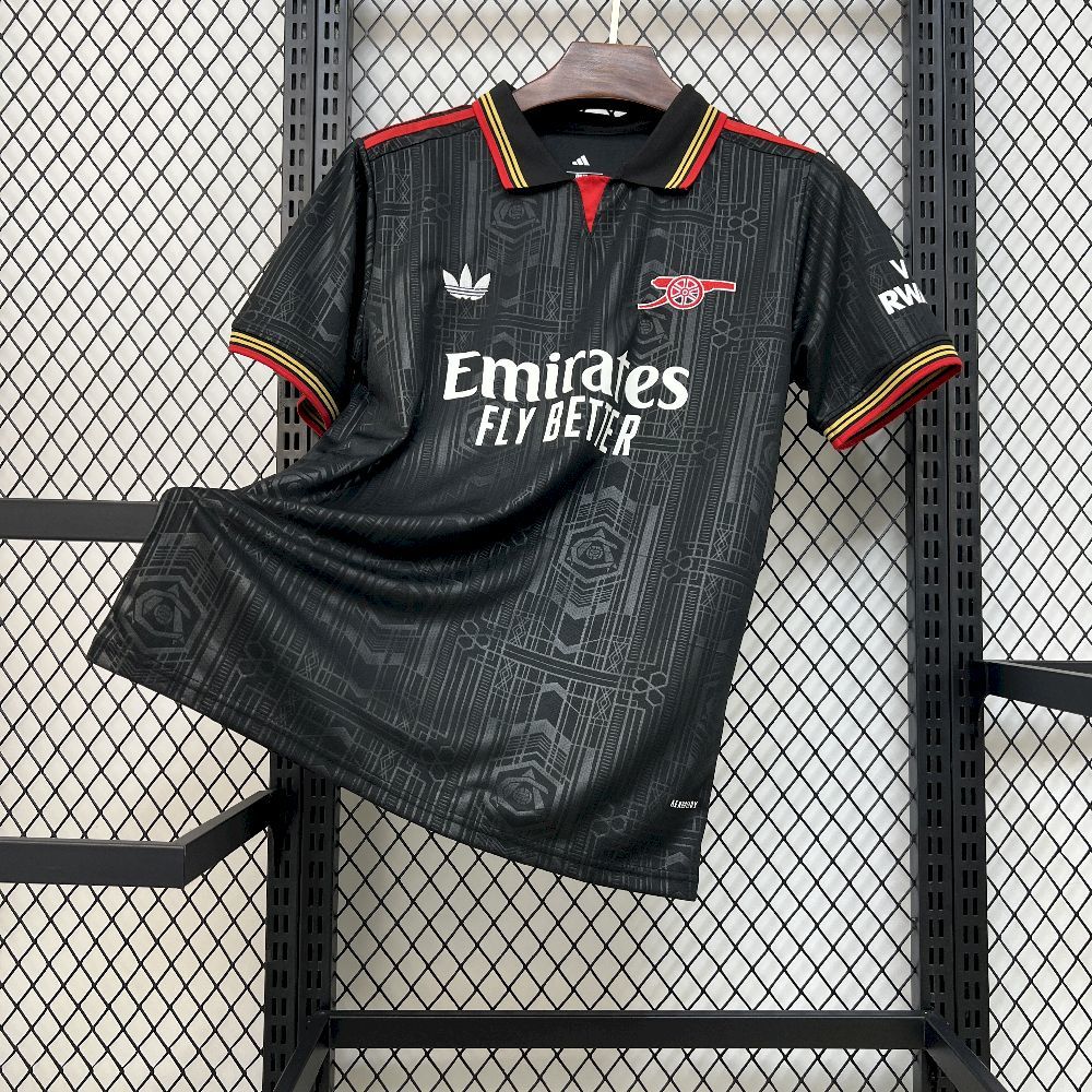 Diseño conceptual de la camiseta del Arsenal para la temporada 2025/2026