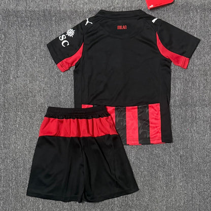 Equipación local del AC Milan 25/26 para niños
