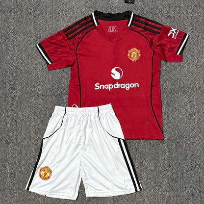 Equipación local del Manchester United 25/26 para niños