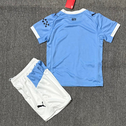 Equipación local del Manchester City 25/26 para niños