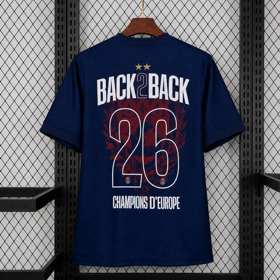 Camiseta del PSG de 2 estrellas (dos veces consecutivas)