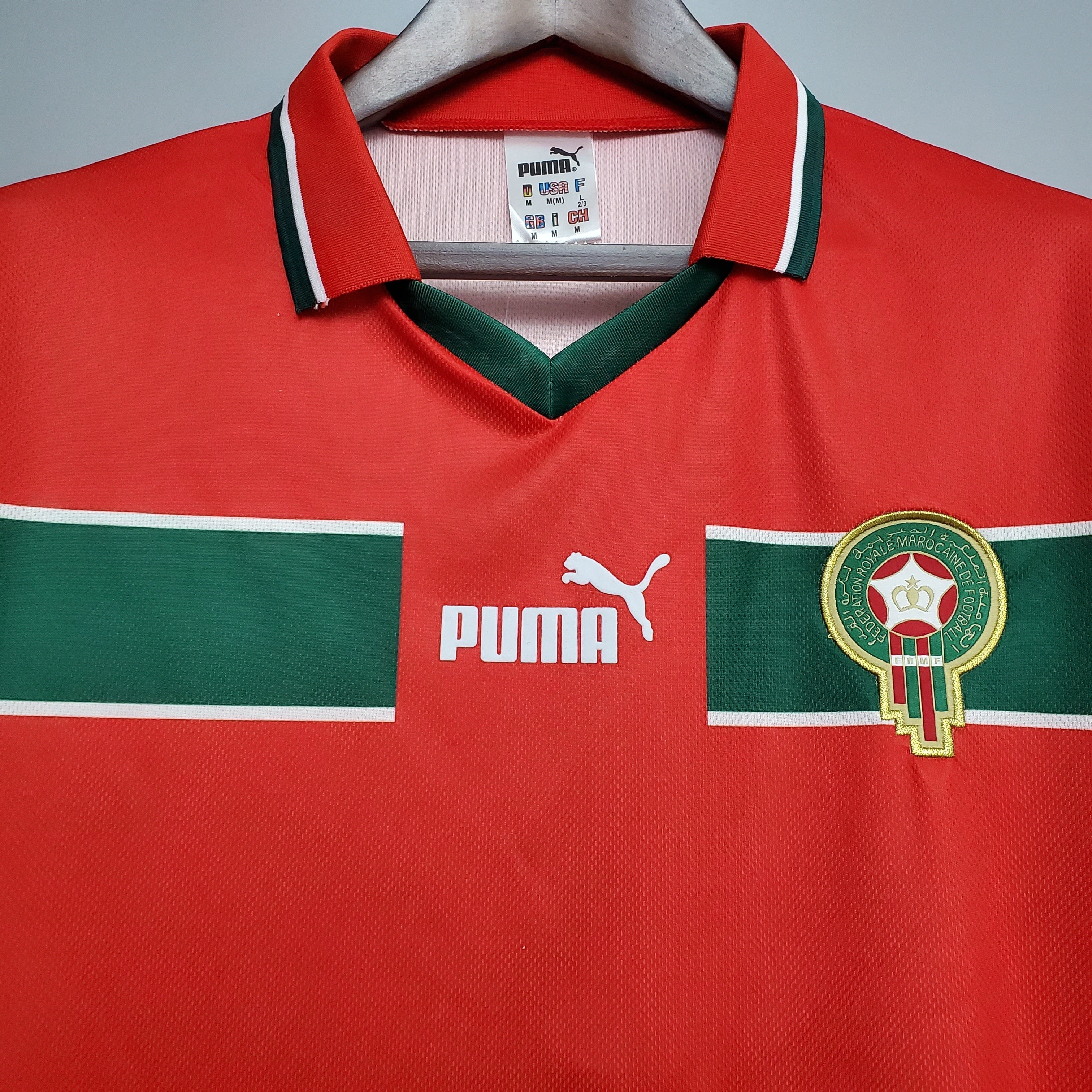 Camiseta retro de visitante de Marruecos 1998