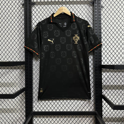 Camiseta negra de edición especial de Portugal, talla 25/26
