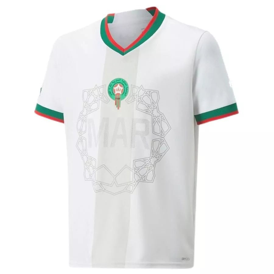 Camiseta blanca de Marruecos para el Mundial 2022