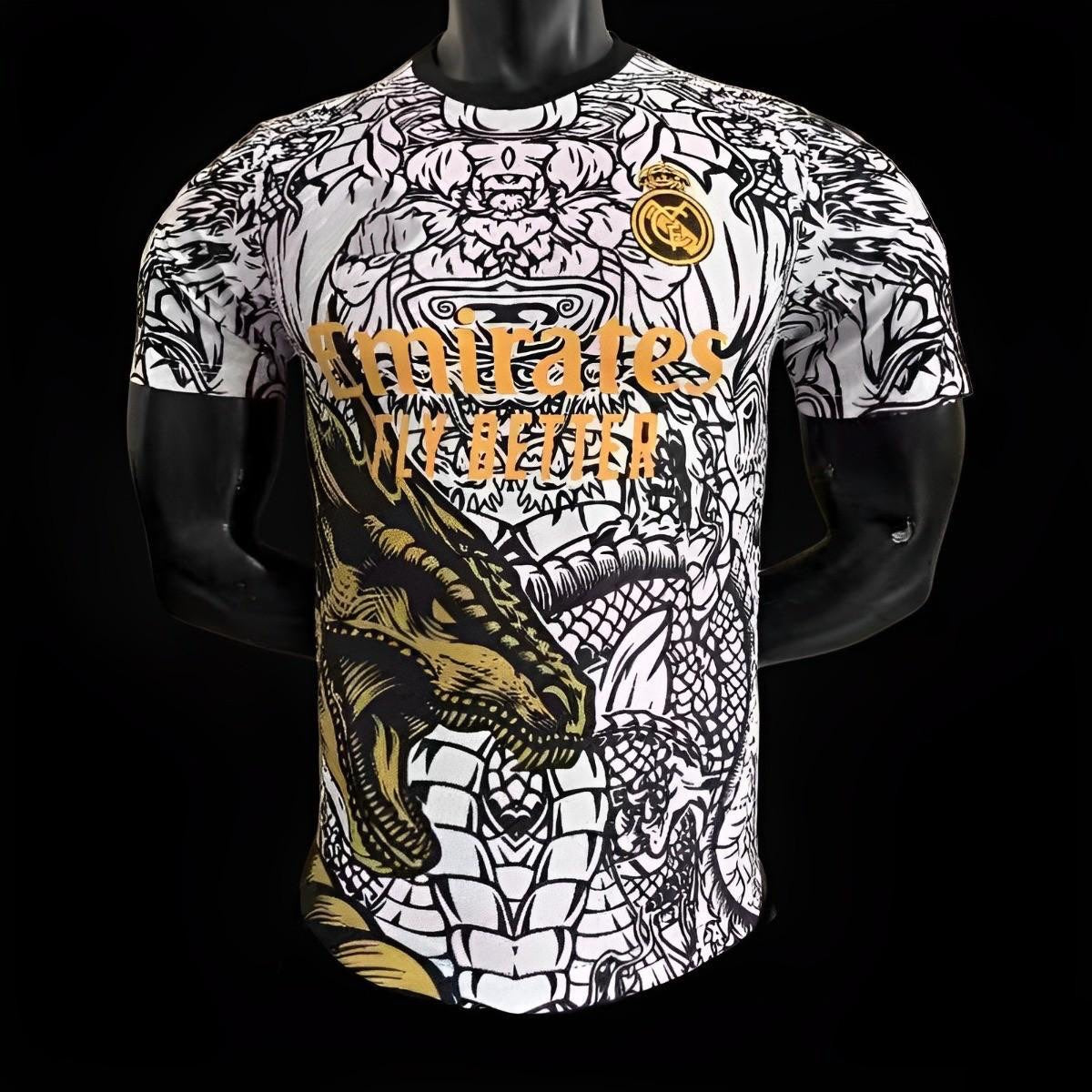 Camiseta del Real Madrid Edición Especial Dragón Blanco Versión Jugador 2023/2024