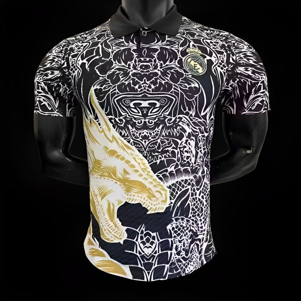 Camiseta del Real Madrid Edición Especial Dragón Negro Versión Jugador 2023/2024