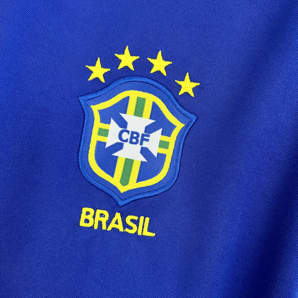 Camiseta retro de visitante de Brasil 1998