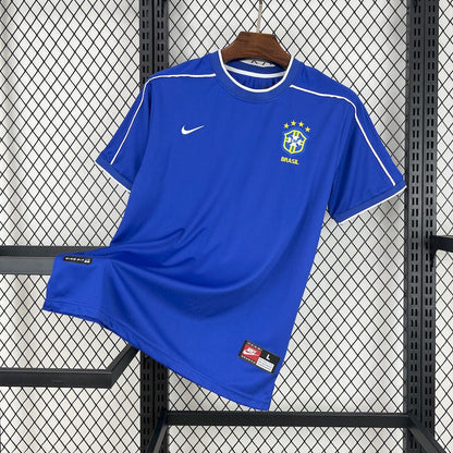 Camiseta retro de visitante de Brasil 1998