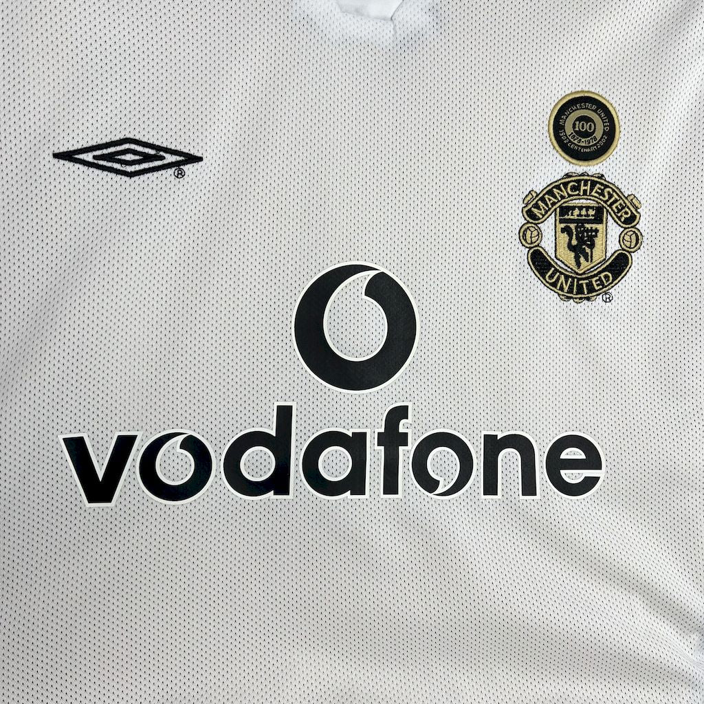 Camiseta retro reversible del centenario del Manchester United 2001/02